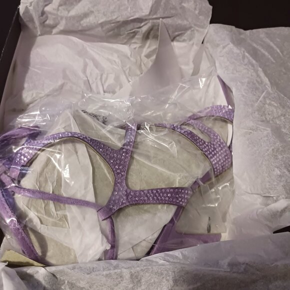 Nine West Alanah 2 Faux Suede Pumps in Light Purple Size 7.5, NIB, Strappy Style - Picture 7 of 8